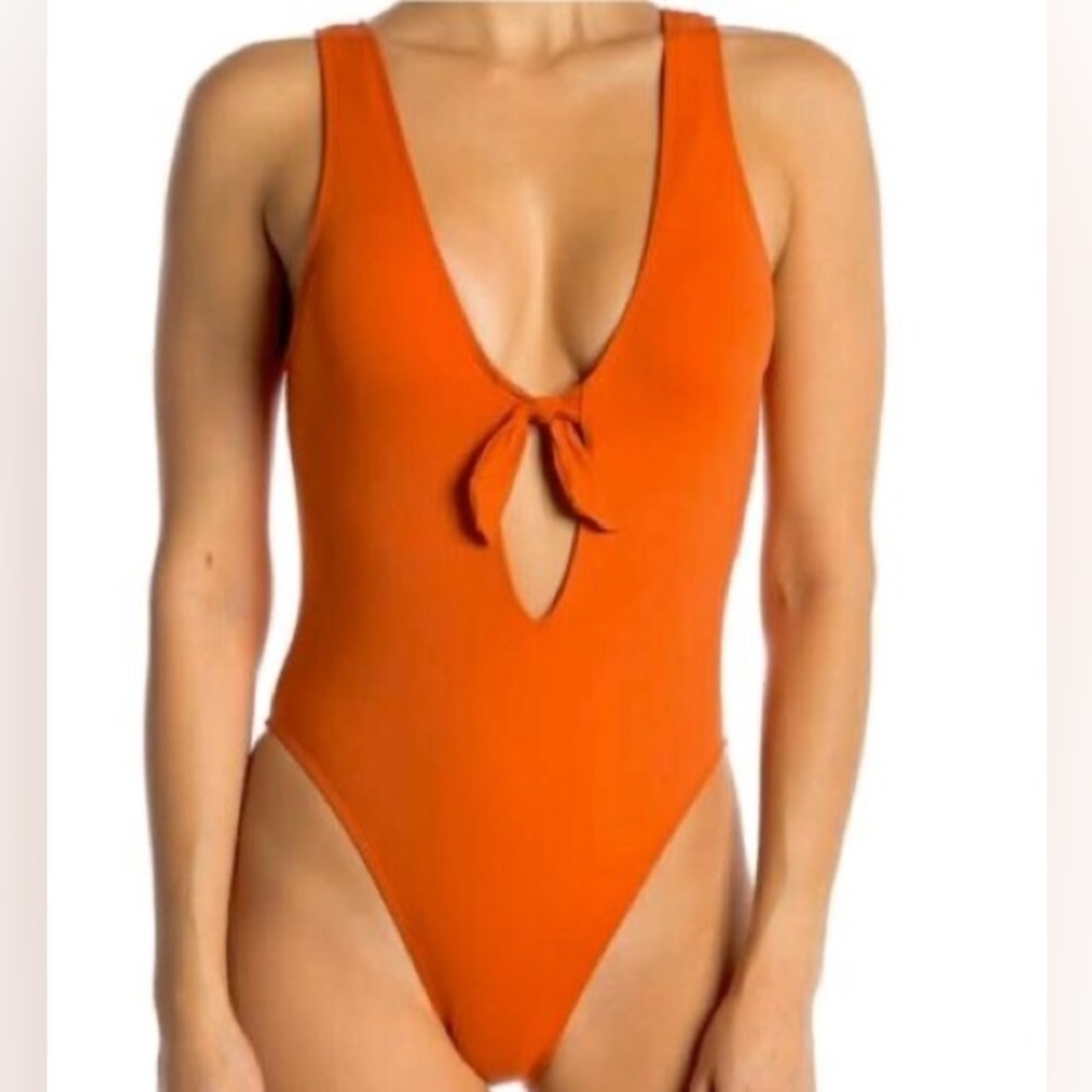 BIKINI Lab Orange One-Piece Swim Suit Women’s Small